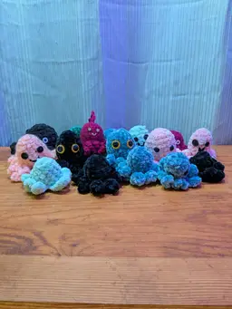 Mystery Baby Octopus Plush | Handmade Crochet Pocket Pal, Desk Pet, or Keychain