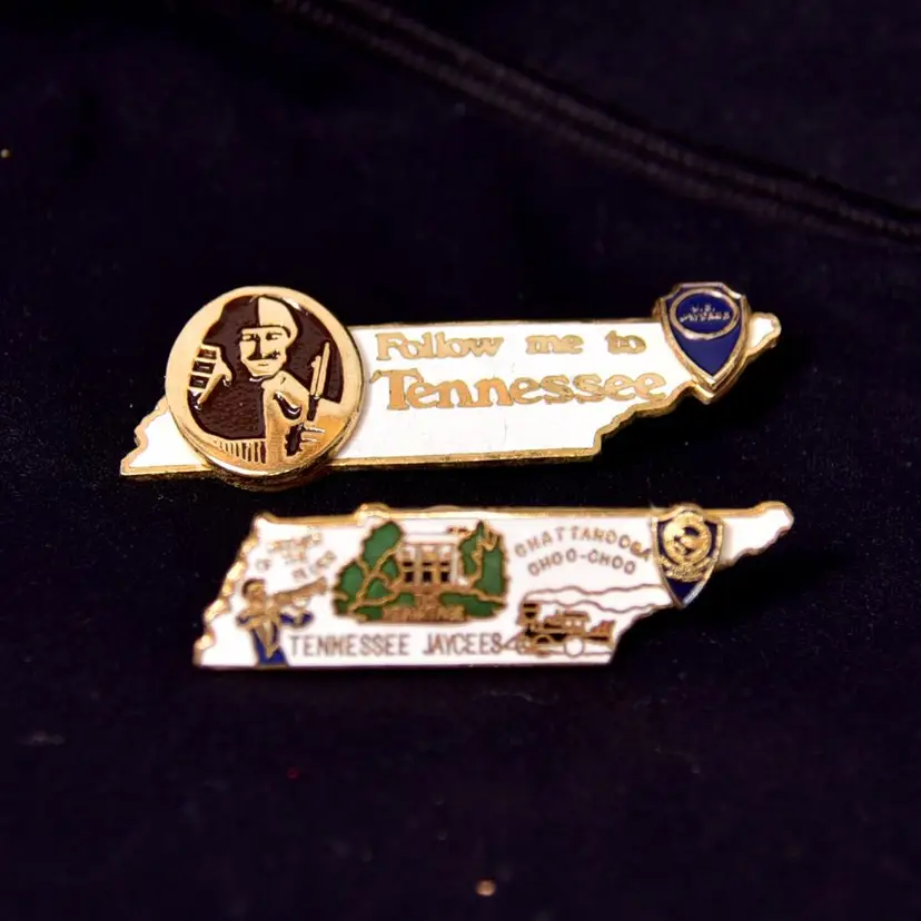 Vintage Tennessee Jaycees State Pins Lot of 2
