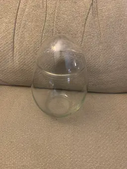 #01 - Egg Shaped Apothecary Jar 4 1/2 X 7 1/2 Inches