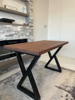 Modern Walnut X-Frame Desk 48”x26”