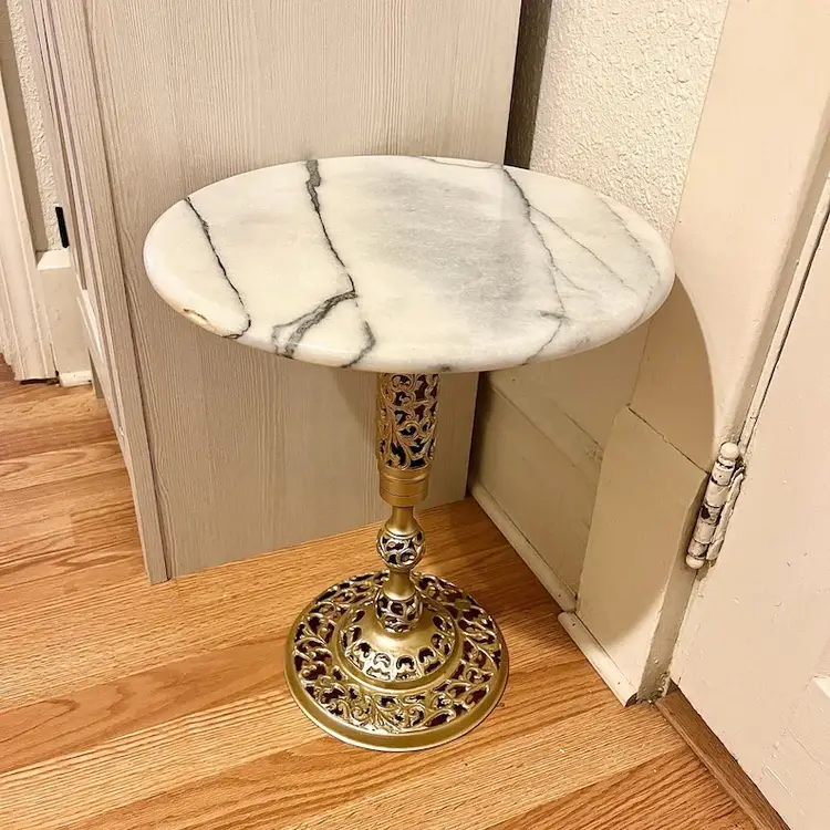 Vintage Carrara Marble Table