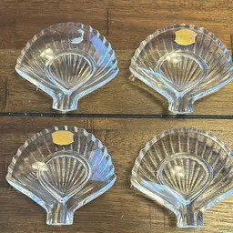 4 Val St Lambert Ashtray Or Trinket Dishes