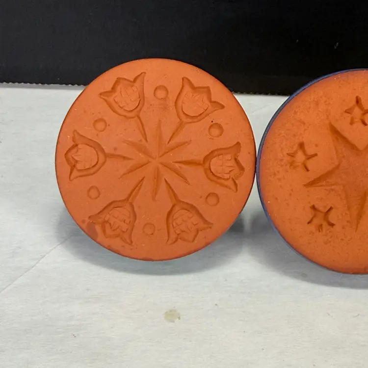 RyCraft Terra Cotta Cookie Stamps Lot Of 3