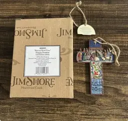 Reserved for GINA JIm Shore A Child Is Born Navity Cross 2006 Enesco EUC Christmas 4007044