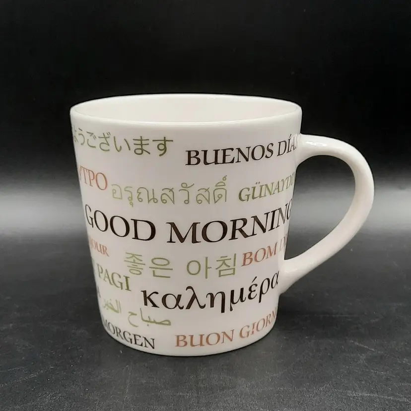 Starbucks Good Morning Multilingual Mug 2007 16oz