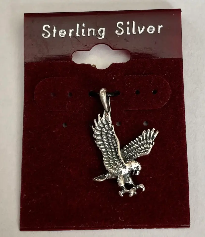Flying Bald Eagle Sterling Silver Bracelet Charm Or Pendant