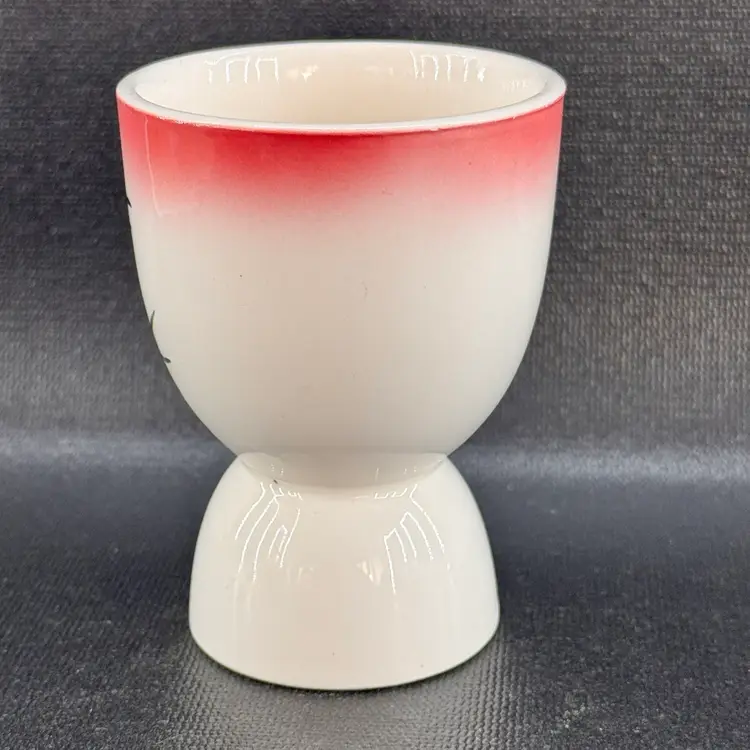 Vintage Egg Cup Hand Painted Bird