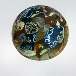 “Ocean Reef" Paper Weight - By Artist Michael Egan - OOAK - It Glows!