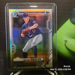 2022 Bowman Draft Chrome Refractor - Calvin Ziegler New York Mets