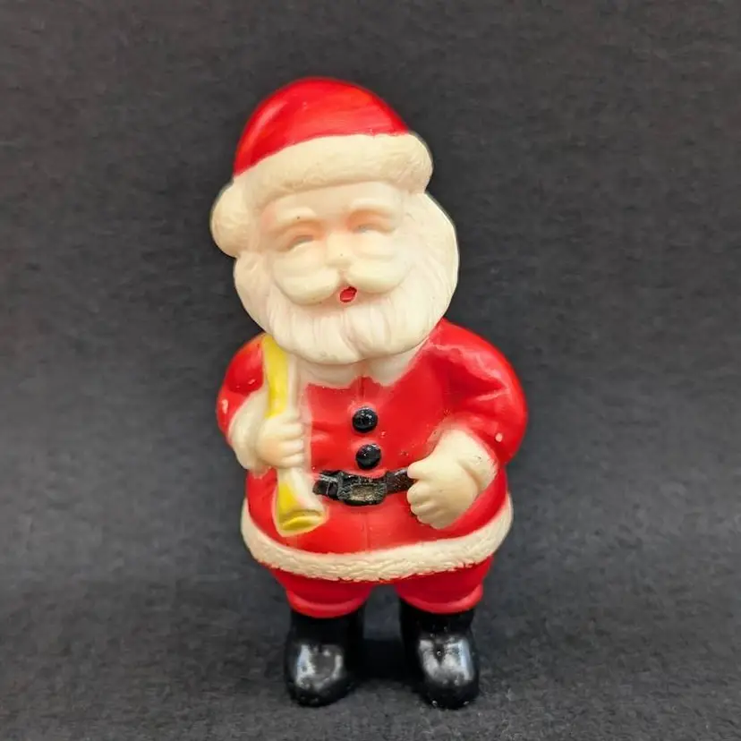 Vintage Santa Claus Rubber Squeaker Squeeze Christmas Toy Made in Japan