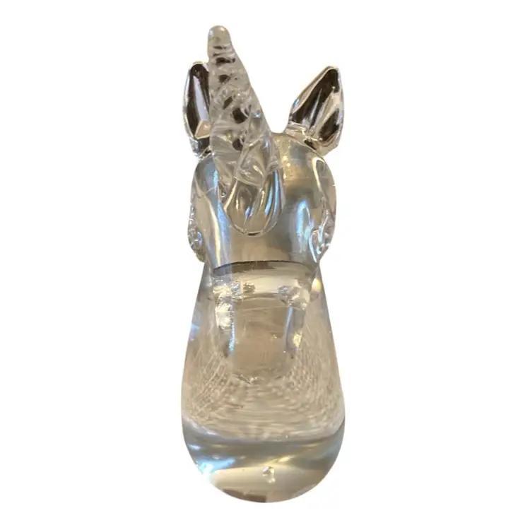 Vintage Art Glass Unicorn Paperweight