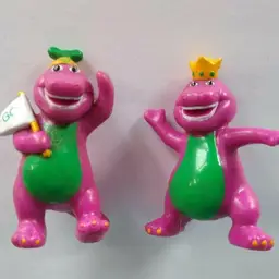 Lot Of (2) Purple Dinosaurs Barney Lyons Group 1993 Original Toy Figures 2.5"