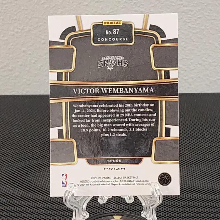 Victor Wembanyama 2023-24 Select Concourse Blue Prizm Rookie Card - Spurs