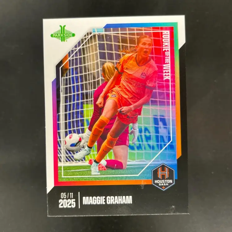 Maggie Graham 2025 NWSL Parkside Pronto Rookie Of The Week Subscriber Exclusive /210 Soccer Card #ROW8