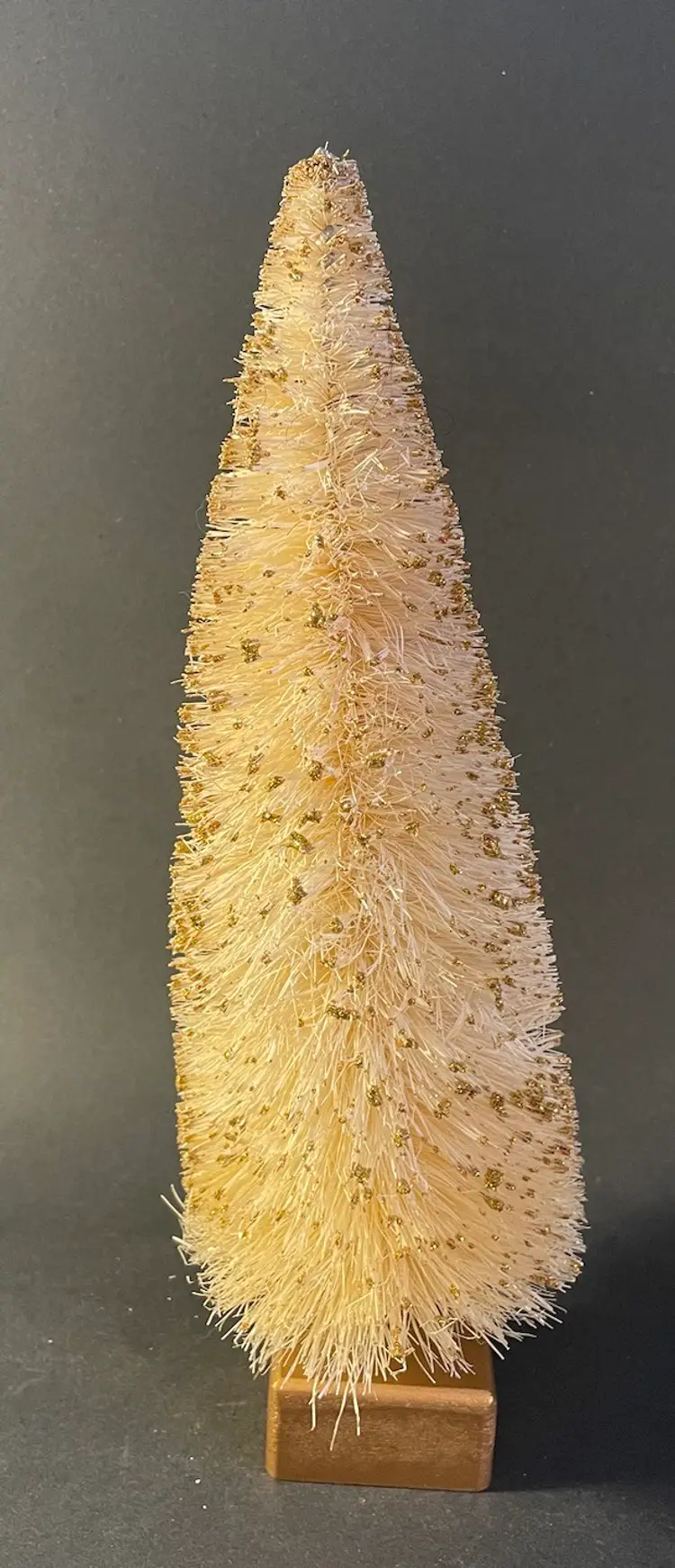 White Gold Bottle Brush Christmas Tree Decoration