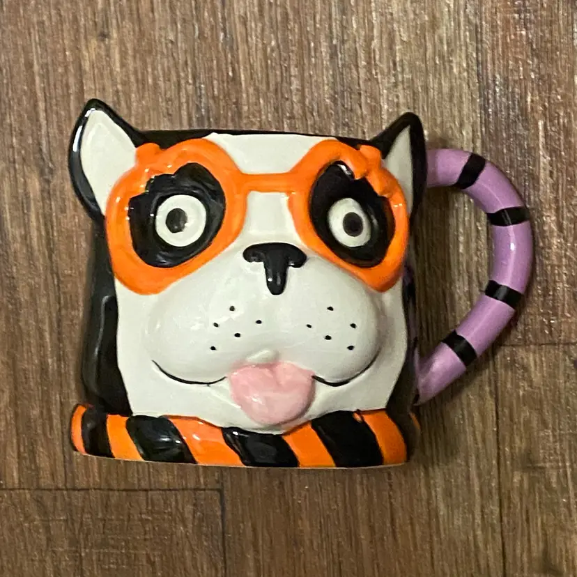 Sheffield Home Halloween 3D Coffee Mug Cup Dog Face In Costume 4.5”H