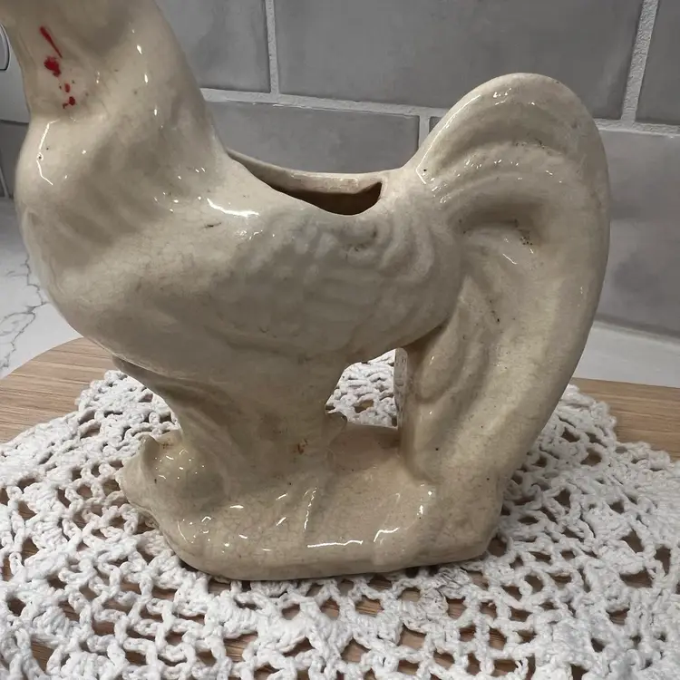 Vintage Rooster Planter, rooster planter farmhouse decor