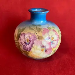 16. Antique 1890-1905 Bonn Porcelain Hand Painted Bud Vase