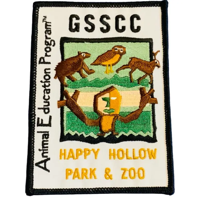 Vintage Scouting Fun Patch : Animal Education Program Happy Hollow Park &Zoo GSSCC