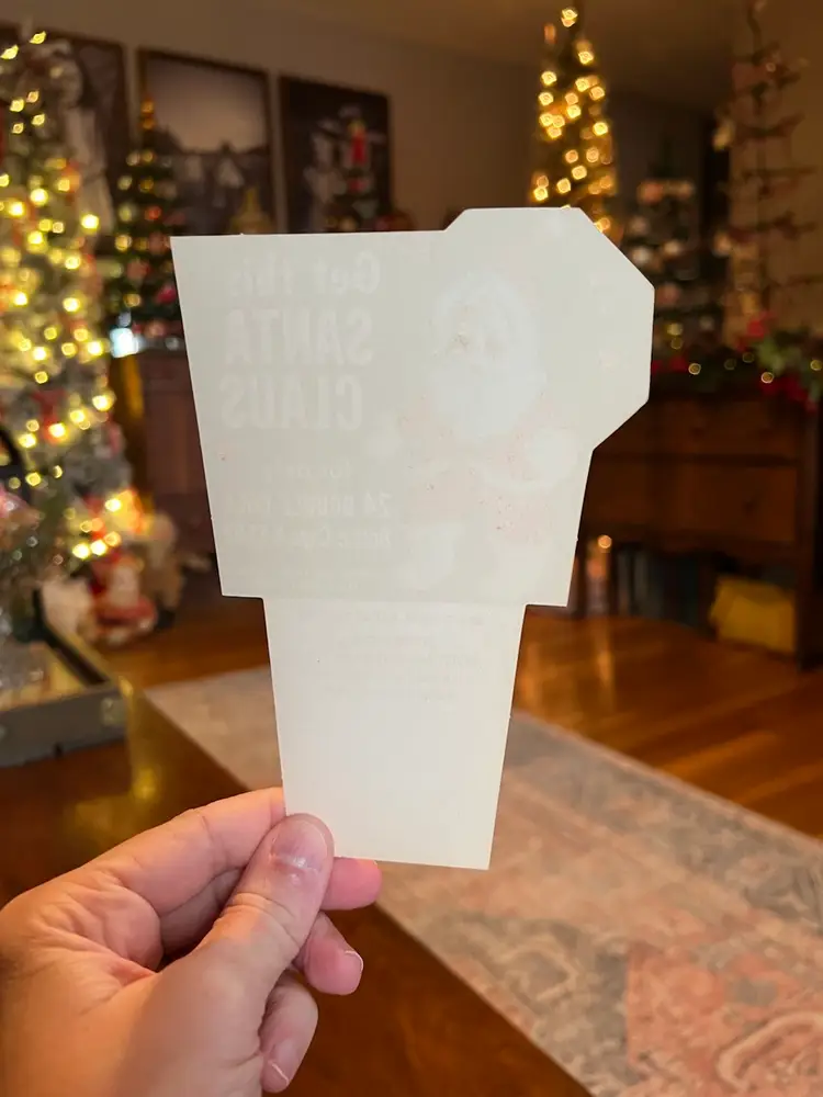 Vintage Rushton Santa Cola Advertising Card