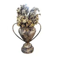 08 Cycle By Me A Vintage Galvanized Urn Hand Painted I Also Added In The Flowers