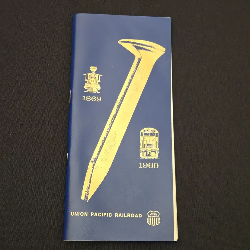 Ephemera Union Pacific Railroad 100 Years of Service 1969 Pocket Calendar Golden Spike