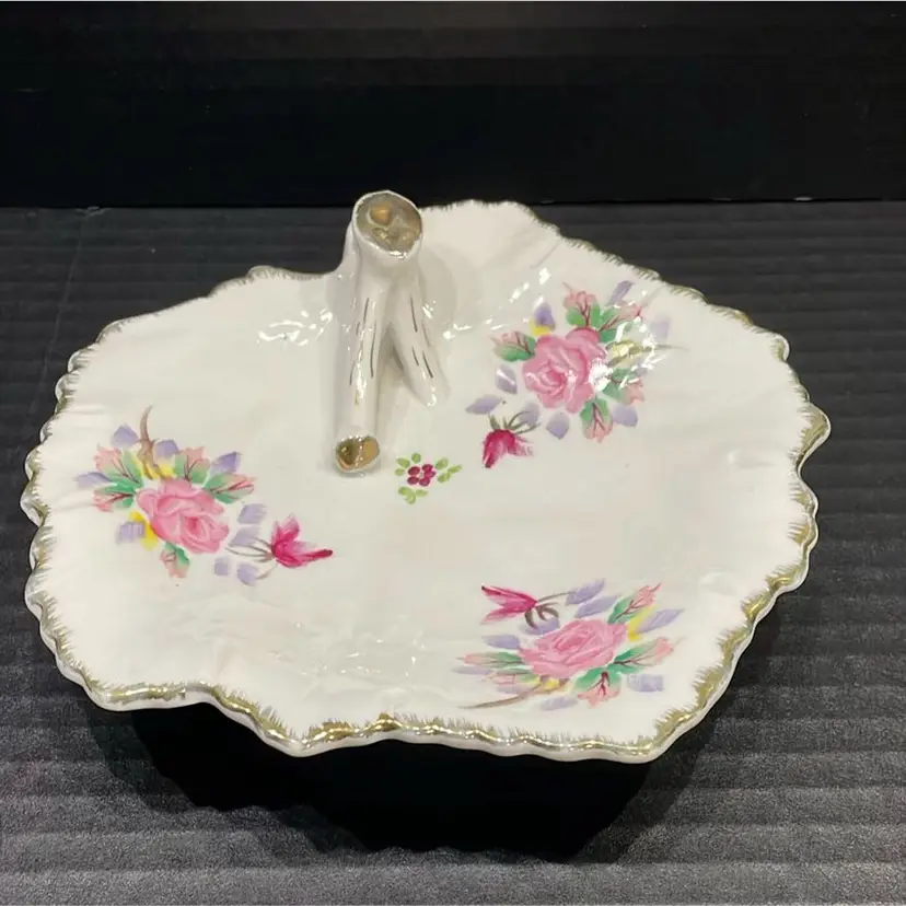 Vintage Ucagco Occupied Japan Decorative Dish with Gold Trim