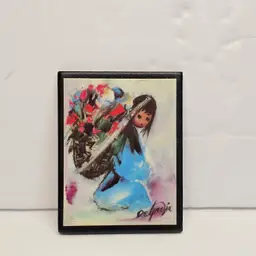 Vintage Ted DeGrazia Refrigerator Magnet Southwest Native American