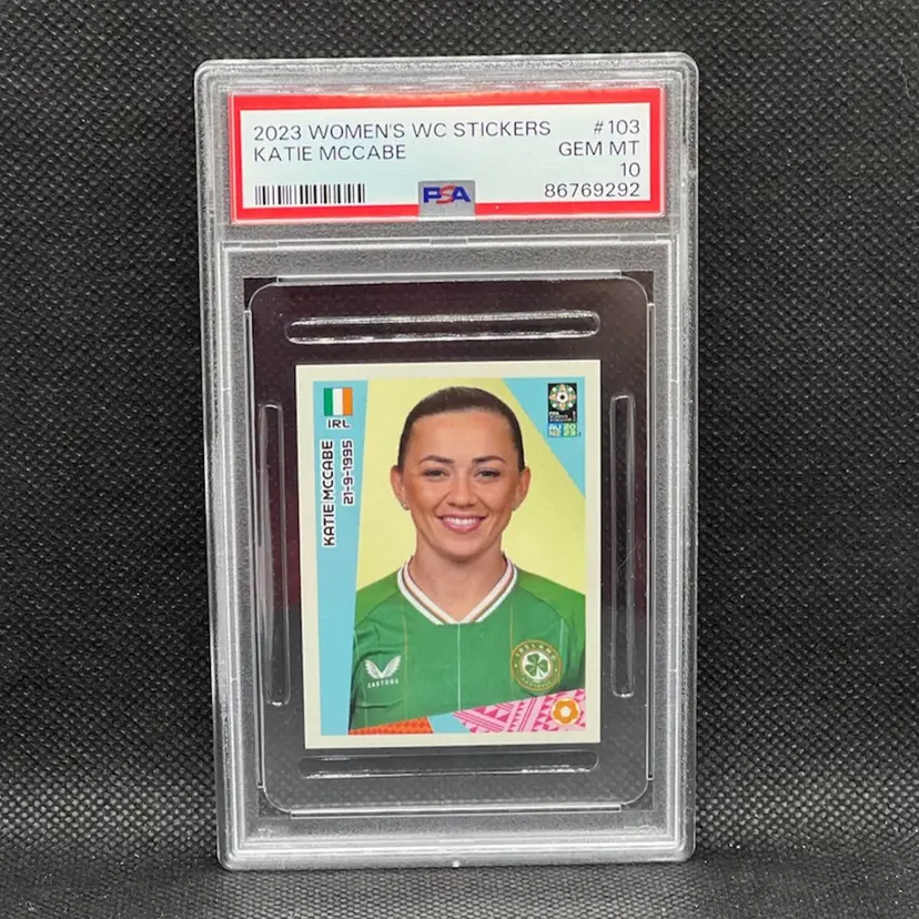Katie McCabe 2023 Women’s World Cup Sticker PSA 10 Ireland Arsenal Soccer Card