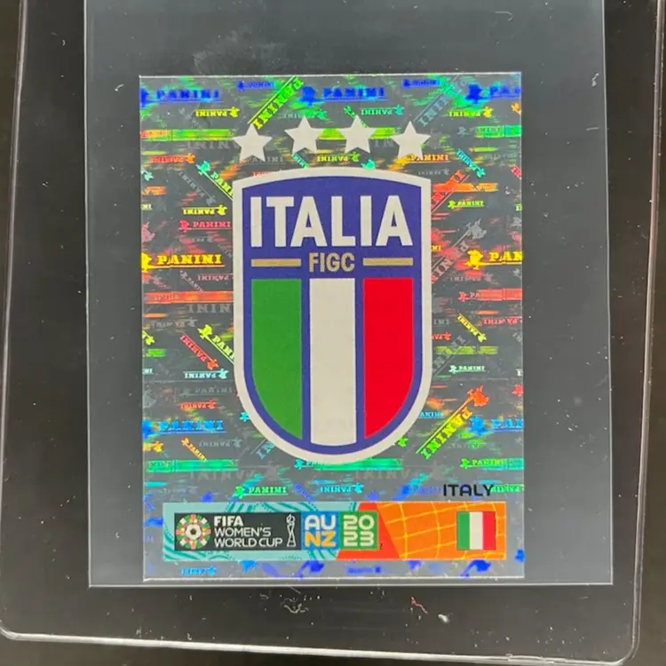 Italy Crest 2023 Panini Women’s World Cup Sticker Italy Soccer Card