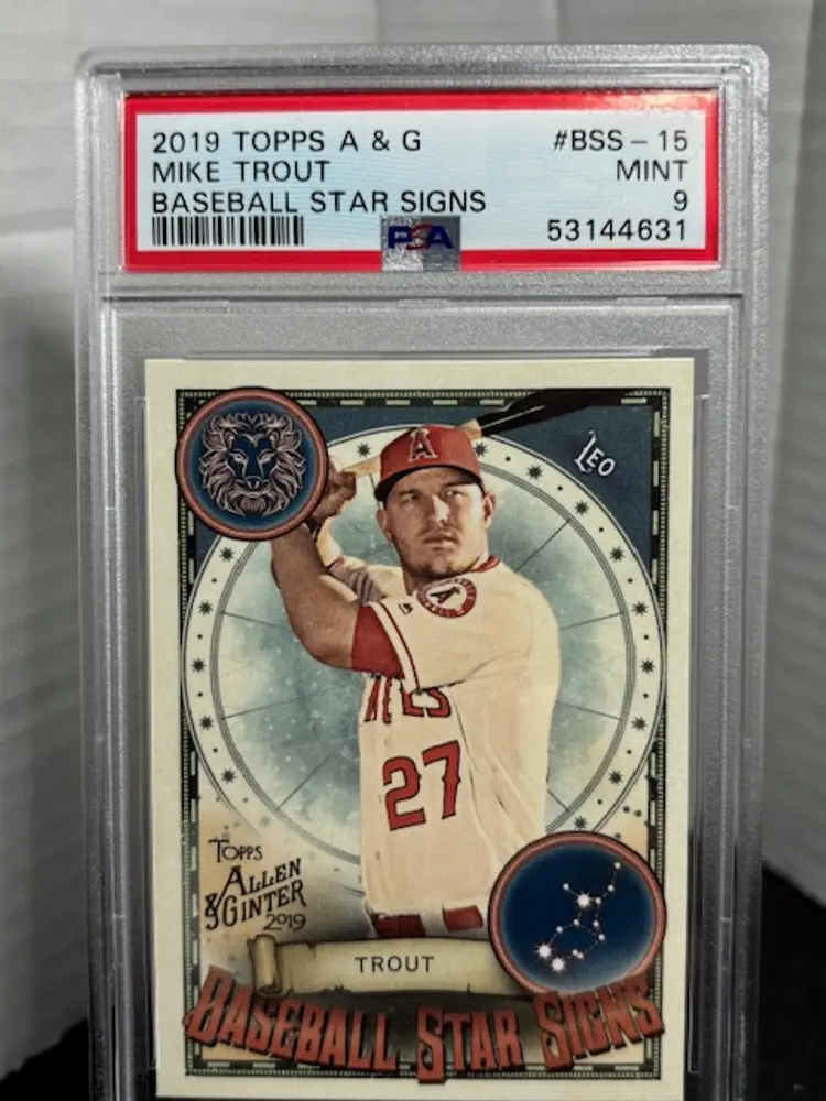 MIKE TROUT 2019 Topps Allen & Ginter Baseball Star Signs PSA 9 A1574