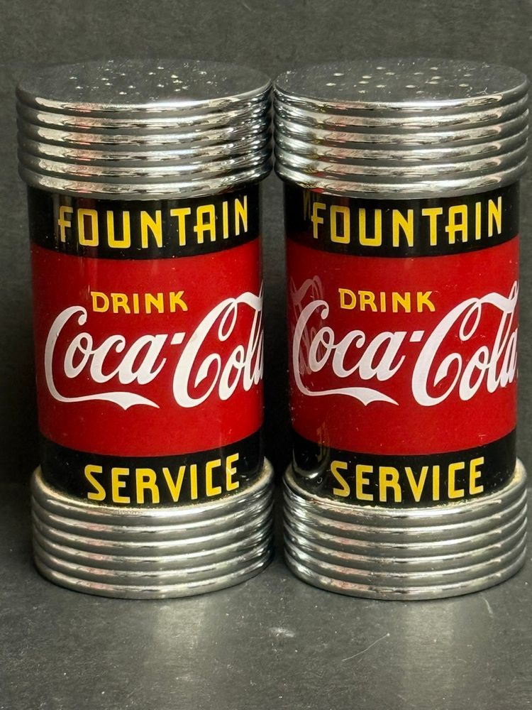Vintage Coca Cola Salt And Pepper Shakers