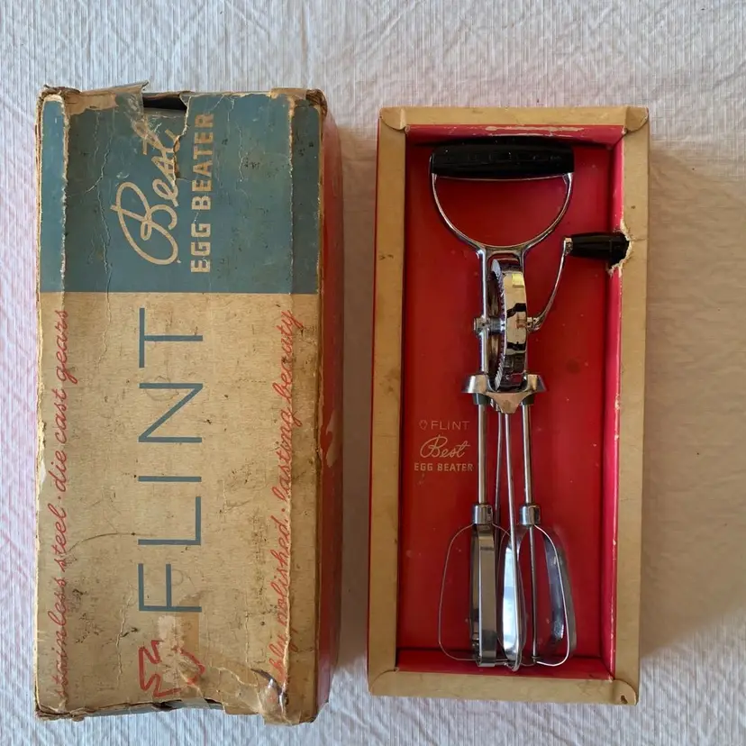 VTG 1948-1950s Ekco Flint Best Hand Egg Beaters. USA. Pancake Batter, Etc.