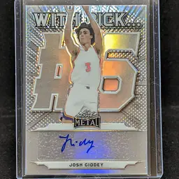 2021-22 Leaf Metal Basketball Josh Giddey With Pick... Silver Auto c-19