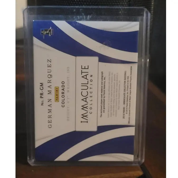 2019 IMMACULATE COLLECTION GERMAN MARQUEZ PATCH AUTO 04 /10