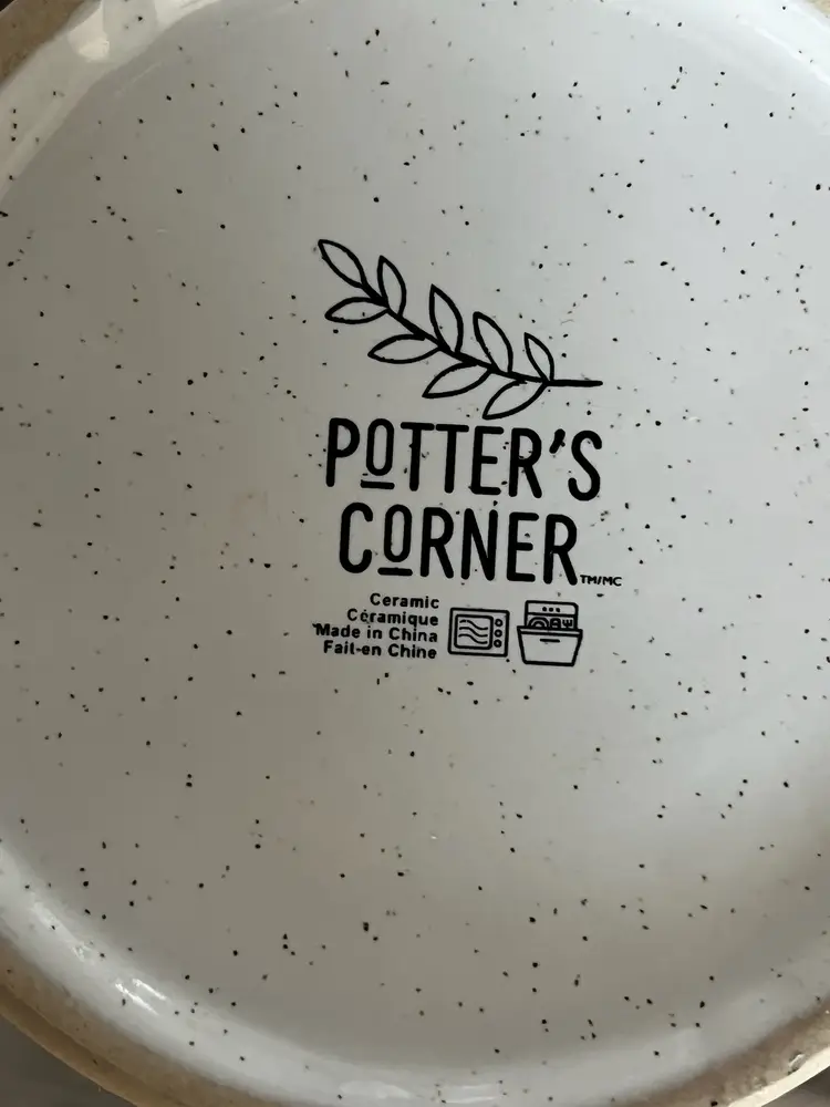 Potters Corner Pottery Blue and White Floral Oversized Coffee Mug