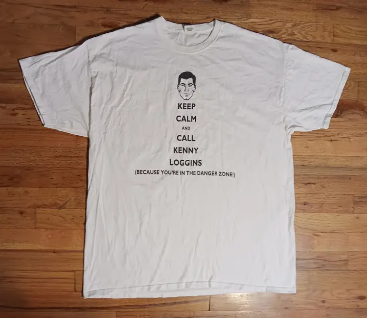 Keep Calm Kenny Loggins Danger Zone t-shirt funny Footloose guitar rock