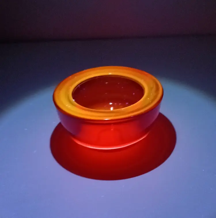 Vintage MCM Red Glass Votive