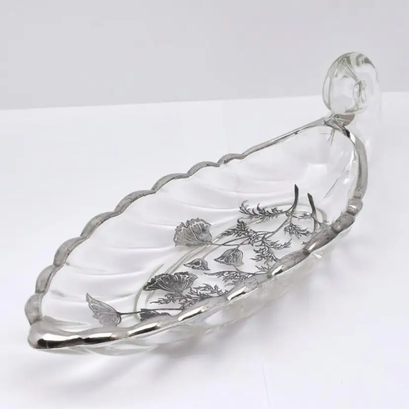 Silver City Glass Co. / Flanders Clear Pickle Dish - 1951-1978