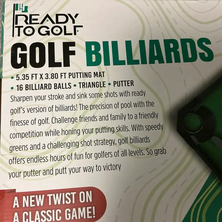 New In Box Ready to Golf" Golf Billiards set
