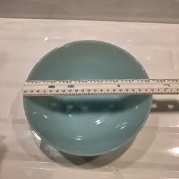 Vintage Fire King Delphite Turquoise Blue Serving Bowl 8" USA MCM