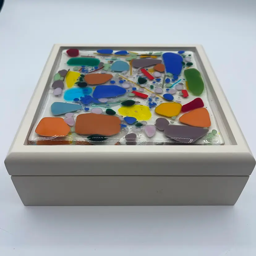 Fused Glass Jewelry Box Made By Children In New Orleans
