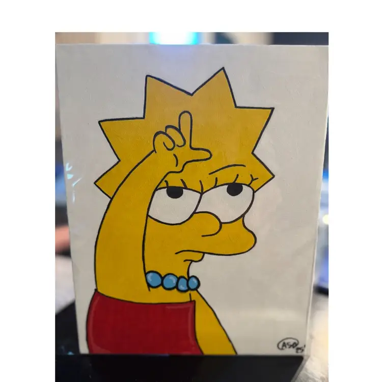 Lisa loser Hand-painted Cartoon/ Eccentric Art