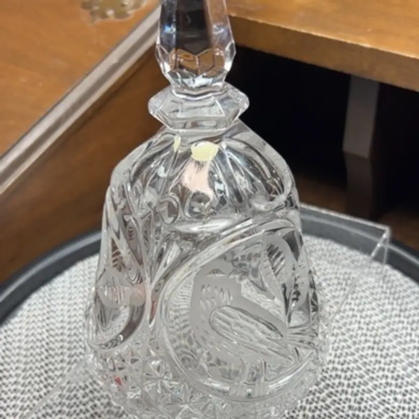 Lead Crystal Bell With Bird