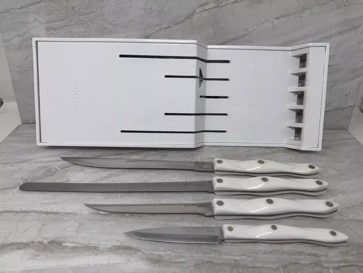 CUTCO 4 Knife Set With Wall Mount 2120 1701 1762 1723 Boning Pairing Spreader