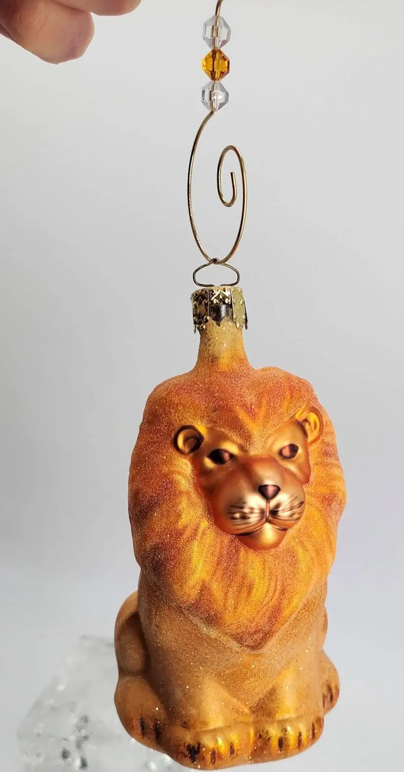 Christborn 1997 "The Lion" Vintage German Glass Blown Ornament 4.5"