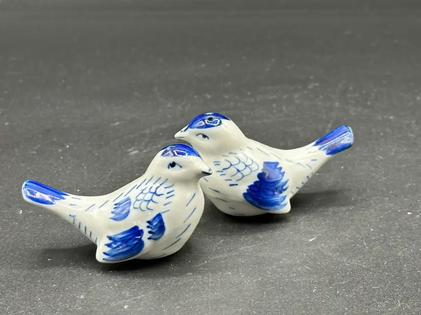 Unbranded Blue & White Porcelain/Ceramic Salt & Pepper Shaker Set