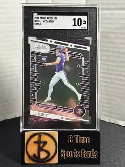 J.J. MCCARTHY 2024 Absolute #110 RC Minnesota Vikings SGC 10 Gem Mint A1198
