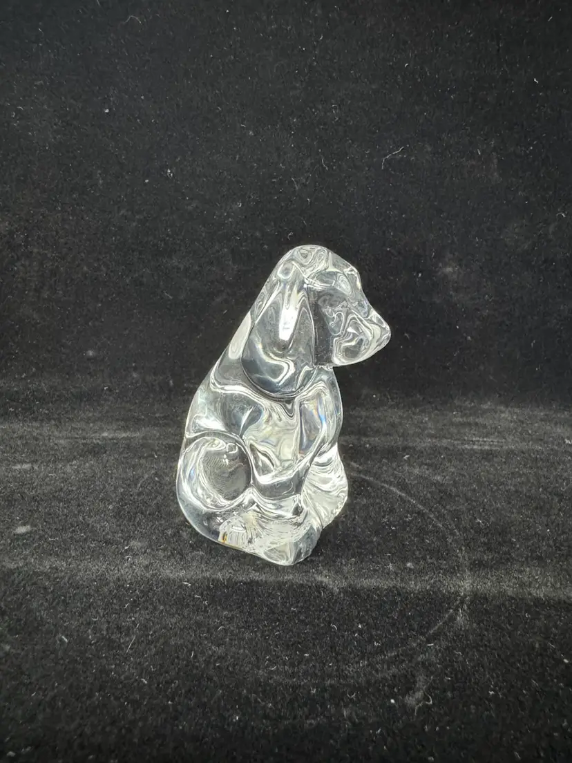 BACCARAT France Glass Crystal COCKER SPANIEL PAPERWEIGHT DOG FIGURINE
