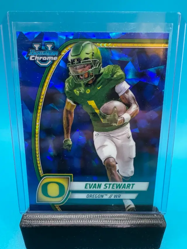 Evan Stewart Bowman Chrome U Sapphire Oregon Ducks